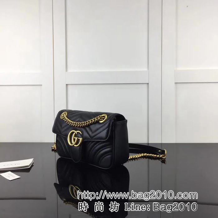 GUCCI古馳原單 新款專櫃品質高仿原單實物實拍446744 克色鏈條單肩斜挎包 HY1086